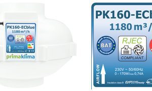 Prima Klima EC Ventilator Blue 1180m³/h 160mm RJEC Multispeed