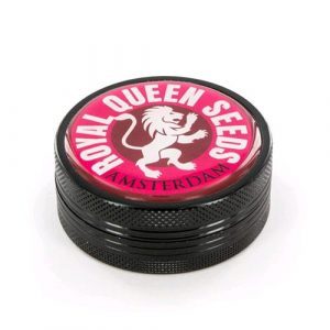 ROYAL QUEEN SEEDS - GRINDER ALUMINIUM DRIP LOGO