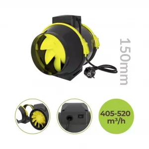 Lüfter Ø150mm, 520 m³/h, 2-stufig, PROFAN TT, Garden Highpro