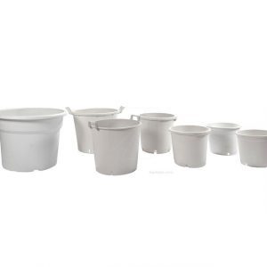 Weißer runder Topf 40 x 32 cm 27 L