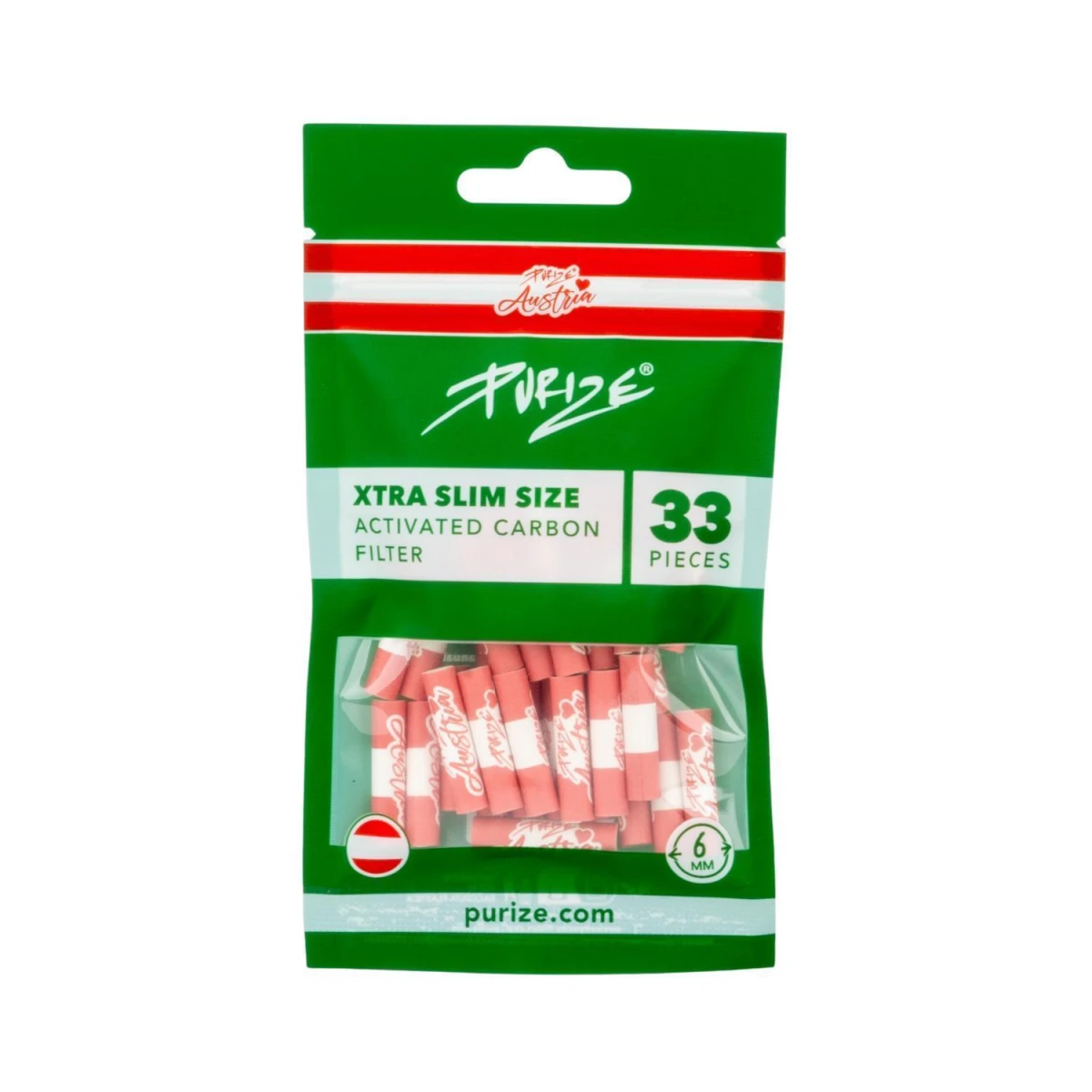 PURIZE Aktivkohlefilter XTRA Slim Austria 33er