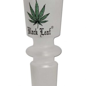 Black Leaf' Glaskopf zylindrisch sandgestrahlt