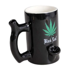 Black Leaf' Becherbong Wake+Bake aus Keramik