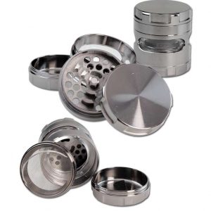 Metallgrinder 4-tlg. grau (Ø 55,5/51,5mm, H 63mm)