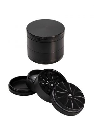 Masher' Aluminium Grinder 4-tlg. schwarz Ø63/57mm H52mm