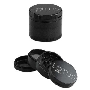 Black Leaf' 'Lotus' Grinder 4-tlg. grau, Ø 53/49,5mm H 46mm
