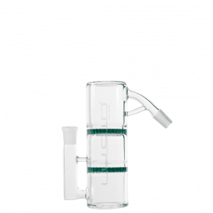 Lucid Glass® Vorkühler Double Honeycomb, Schliff 14,5, Petrol Green