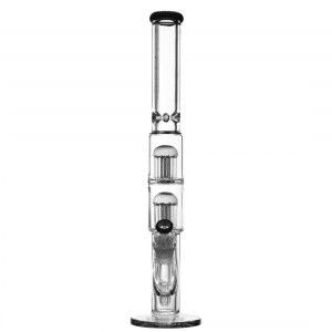 Lucid Glass® Percolator Bong, 9mm, Ø 50mm, H 55cm, Schliff 29,2mm, Black