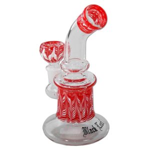 Black Leaf Glasbubbler rot
