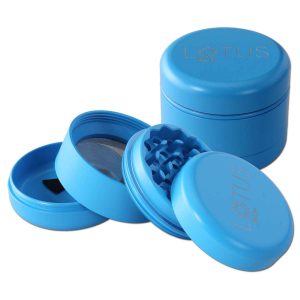 Black Leaf Lotus Grinder 4-tlg. keramikbeschichtet hellblau – Ø 55/51mm H 47mm