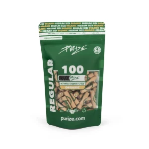 PURIZE Aktivkohlefilter Regular Size 9mm Organic (100 Stück)