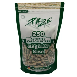 PURIZE Aktivkohlefilter Regular Size 9mm Organic (250 Stück)