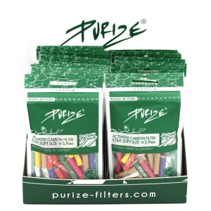 PURIZE Aktivkohlefilter XTRA Slim Size mixed 6mm á 33 Stück