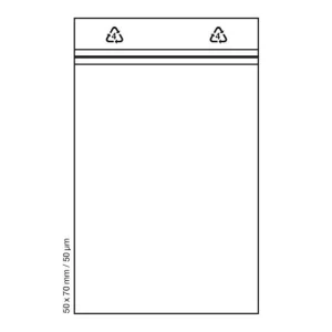 Druckverschlussbeutel Zip-Tüte 50x70mm 50mµ Transparent (100 Stk.)