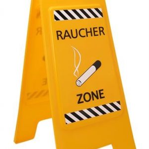 Flurschild „Raucherzone“, 24 × 62 cm